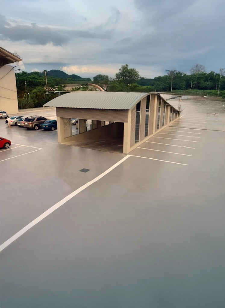 Açık otopark polyurea kaplama zemin detayı